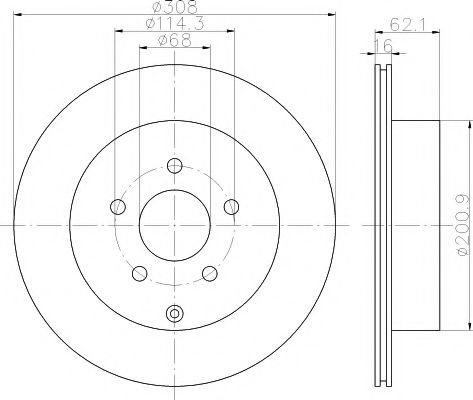 Тормозной диск BEHR/HELLA 8DD 355 118-811
