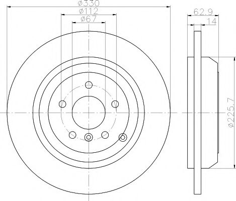 Тормозной диск BEHR/HELLA 8DD 355 113-211