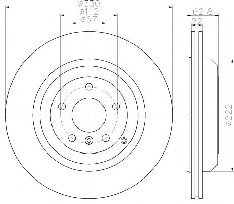 Тормозной диск BEHR/HELLA 8DD 355 113-231