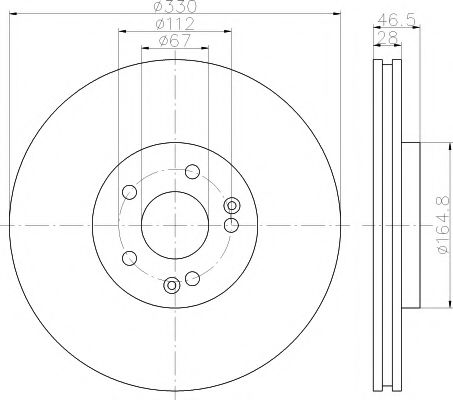 Тормозной диск BEHR/HELLA 8DD 355 118-821