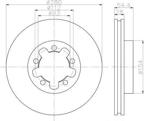 Тормозной диск BEHR/HELLA 8DD 355 113-261