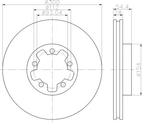 Тормозной диск BEHR/HELLA 8DD 355 113-281