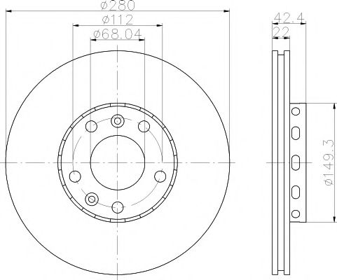 Тормозной диск BEHR/HELLA 8DD 355 113-321
