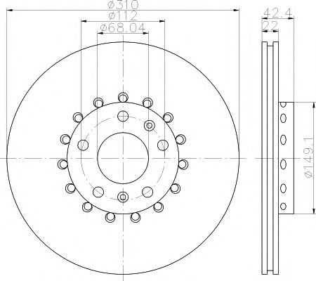 Тормозной диск BEHR/HELLA 8DD 355 121-751