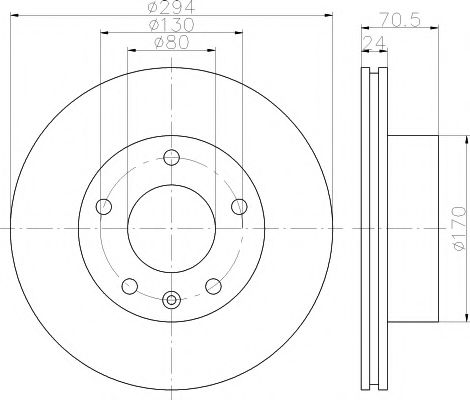 Тормозной диск BEHR/HELLA 8DD 355 113-391