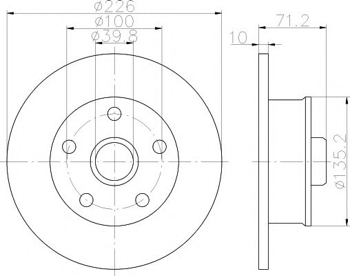 Тормозной диск BEHR/HELLA 8DD 355 113-411