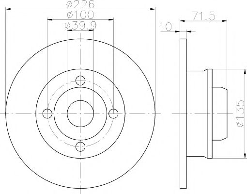 Тормозной диск BEHR/HELLA 8DD 355 113-461