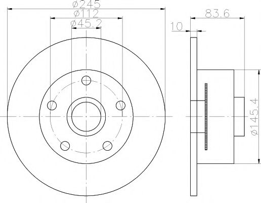 Тормозной диск BEHR/HELLA 8DD 355 120-151