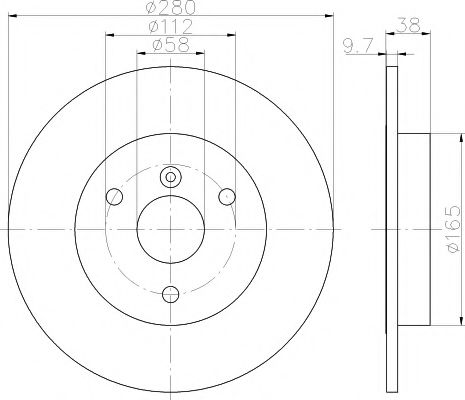Тормозной диск BEHR/HELLA 8DD 355 113-561