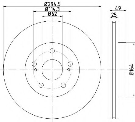 Тормозной диск BEHR/HELLA 8DD 355 113-621