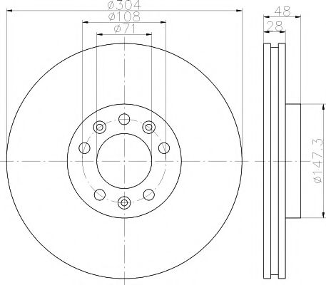Тормозной диск BEHR/HELLA 8DD 355 113-671