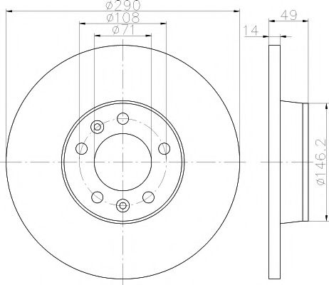 Тормозной диск BEHR/HELLA 8DD 355 113-681