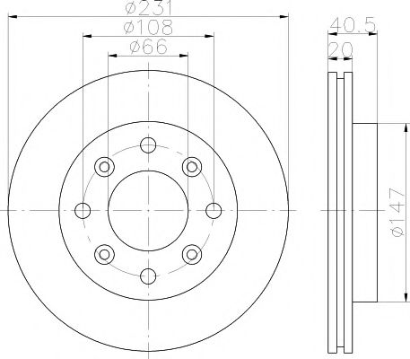 Тормозной диск BEHR/HELLA 8DD 355 113-801