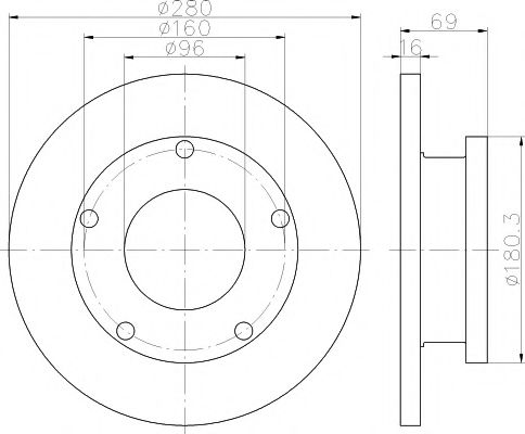 Тормозной диск BEHR/HELLA 8DD 355 113-811