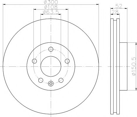 Тормозной диск BEHR/HELLA 8DD 355 118-831