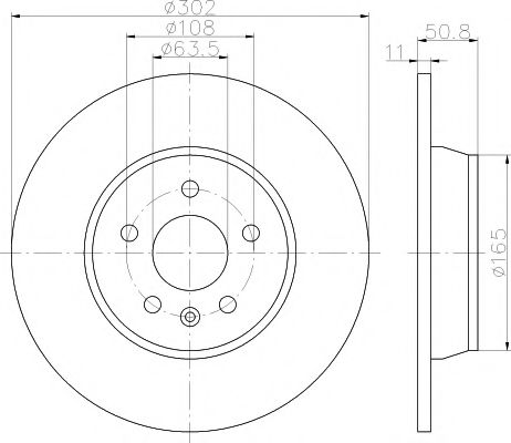 Тормозной диск BEHR/HELLA 8DD 355 118-841