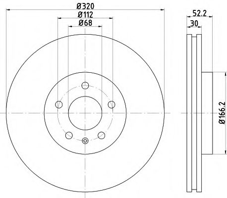 Тормозной диск BEHR/HELLA 8DD 355 113-911
