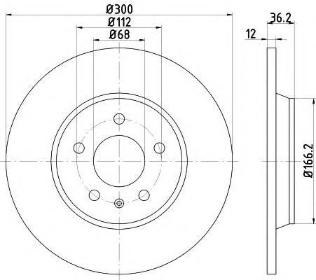 Тормозной диск BEHR/HELLA 8DD 355 113-931