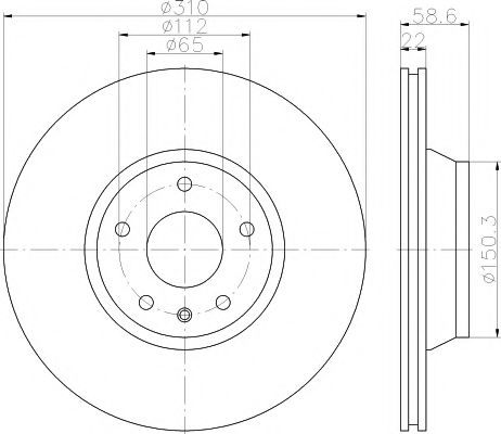 Тормозной диск BEHR/HELLA 8DD 355 113-981