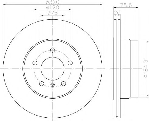 Тормозной диск BEHR/HELLA 8DD 355 114-001