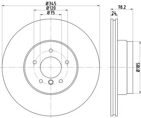 Тормозной диск BEHR/HELLA 8DD 355 121-781