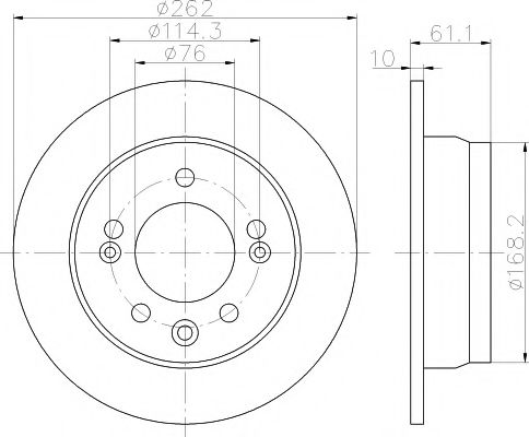Тормозной диск BEHR/HELLA 8DD 355 118-861