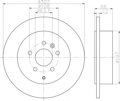 Тормозной диск BEHR/HELLA 8DD 355 118-911