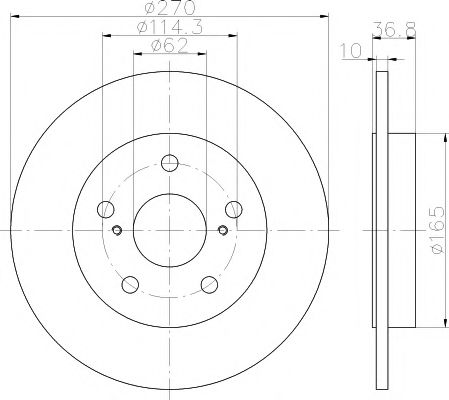 Тормозной диск BEHR/HELLA 8DD 355 118-971