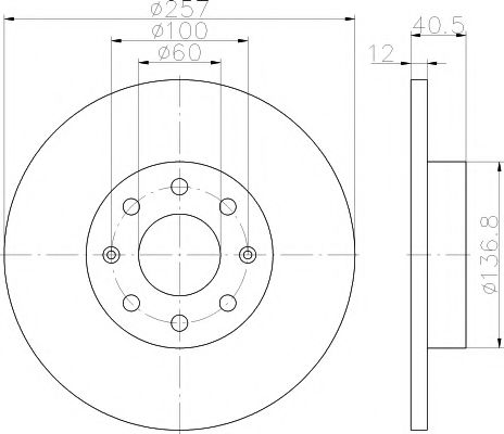 Тормозной диск BEHR/HELLA 8DD 355 114-351