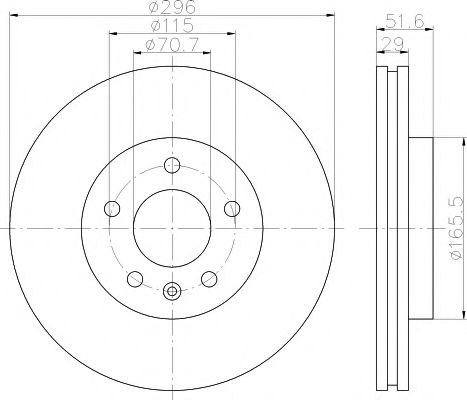 Тормозной диск BEHR/HELLA 8DD 355 114-401