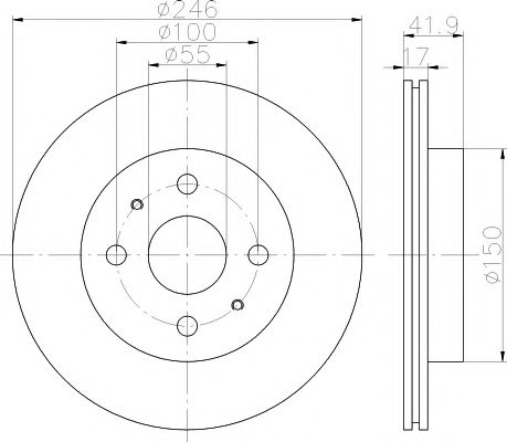 Тормозной диск BEHR/HELLA 8DD 355 114-421
