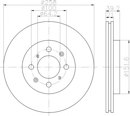 Тормозной диск BEHR/HELLA 8DD 355 114-451
