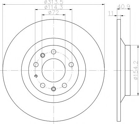 Тормозной диск BEHR/HELLA 8DD 355 114-501