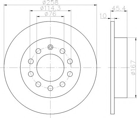 Тормозной диск BEHR/HELLA 8DD 355 114-531