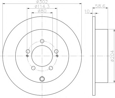 Тормозной диск BEHR/HELLA 8DD 355 119-061