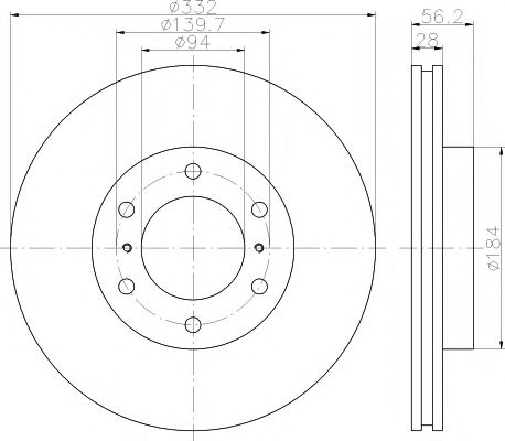 Тормозной диск BEHR/HELLA 8DD 355 119-081