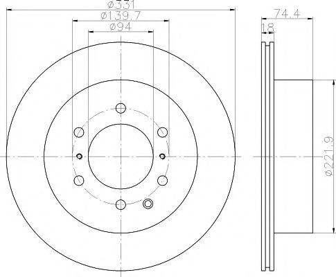 Тормозной диск BEHR/HELLA 8DD 355 119-091