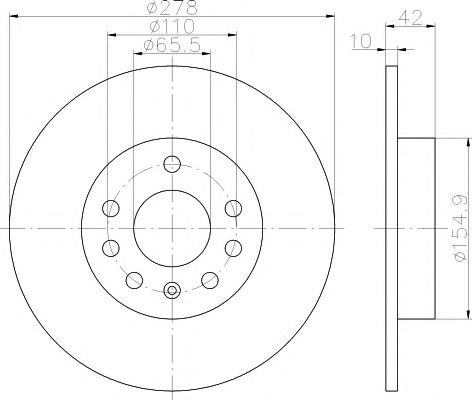 Тормозной диск BEHR/HELLA 8DD 355 119-111