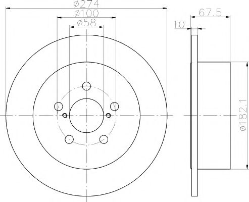 Тормозной диск BEHR/HELLA 8DD 355 114-641
