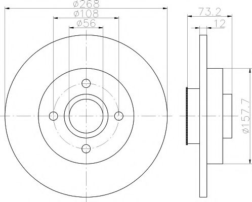 Тормозной диск BEHR/HELLA 8DD 355 114-741