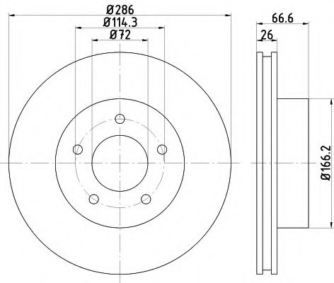Тормозной диск BEHR/HELLA 8DD 355 114-761
