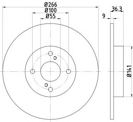 Тормозной диск BEHR/HELLA 8DD 355 114-781