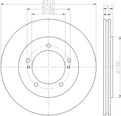 Тормозной диск BEHR/HELLA 8DD 355 114-901