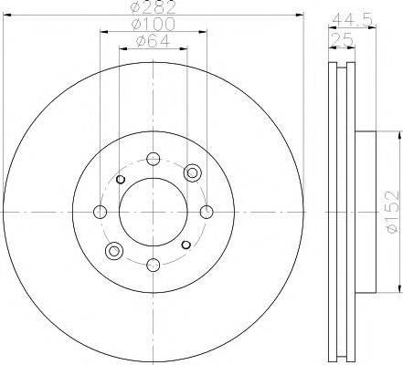 Тормозной диск BEHR/HELLA 8DD 355 114-921
