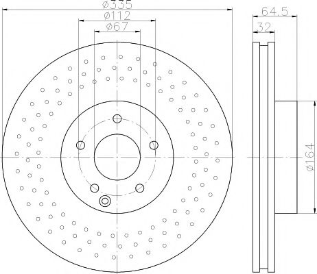 Тормозной диск BEHR/HELLA 8DD 355 115-011