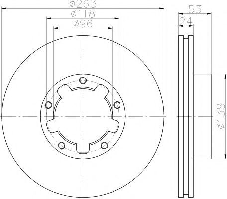 Тормозной диск BEHR/HELLA 8DD 355 115-221