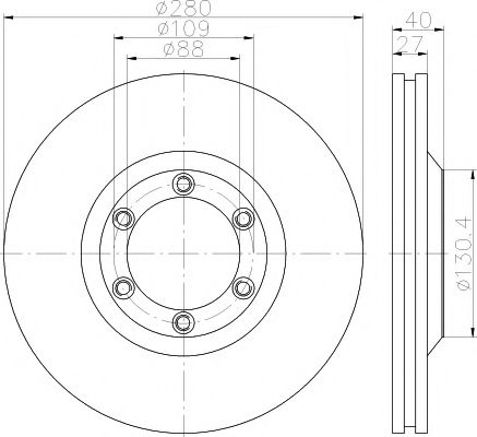 Тормозной диск BEHR/HELLA 8DD 355 115-231