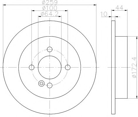 Тормозной диск BEHR/HELLA 8DD 355 115-261