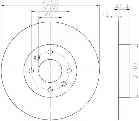 Тормозной диск BEHR/HELLA 8DD 355 115-271