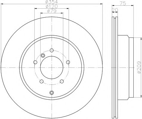 Тормозной диск BEHR/HELLA 8DD 355 115-291